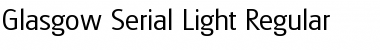Download Glasgow-Serial-Light Regular Font Title Preview