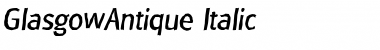 Download GlasgowAntique Italic Font Title Preview