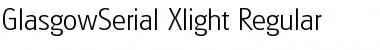 Download GlasgowSerial-Xlight Regular Font Title Preview