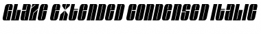 Download Glaze Extended Condensed Italic Font Title Preview