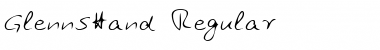 Download GlennsHand Regular Font Title Preview