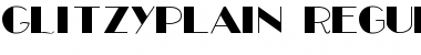 Download GLitzyPlain Regular Font Title Preview