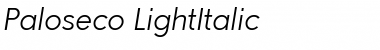 Download Paloseco Light Italic Font Title Preview