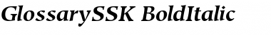 Download GlossarySSK BoldItalic Font Title Preview