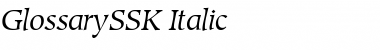 Download GlossarySSK Italic Font Title Preview