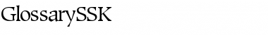 Download GlossarySSK Regular Font Title Preview