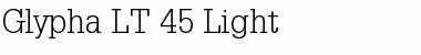 Download Glypha LT Light Regular Font Title Preview