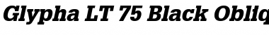 Download Glypha LT Black Italic Font Title Preview