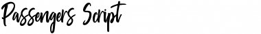 Download Passengers Script Regular Font Title Preview