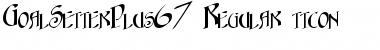 Download GoalSetterPlus67 Regular Font Title Preview