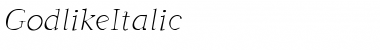 Download Godlike Medium Italic Font Title Preview