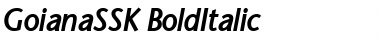 Download GoianaSSK BoldItalic Font Title Preview