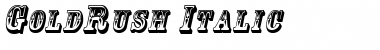 Download GoldRush Italic Font Title Preview