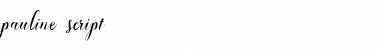 Download pauline script Regular Font Title Preview