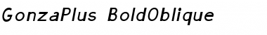 Download GonzaPlus Bold Italic Font Title Preview