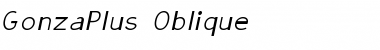 Download GonzaPlus Medium Italic Font Title Preview