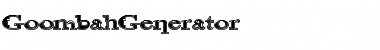Download GoombahGenerator Regular Font Title Preview
