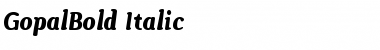 Download GopalBold Italic Regular Font Title Preview