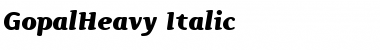 Download GopalHeavy Italic Regular Font Title Preview