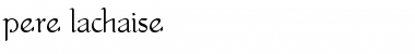 Download pere_lachaise Regular Font Title Preview