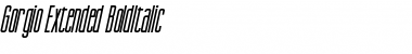 Download Gorgio Extended BoldItalic Font Title Preview