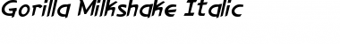 Download Gorilla Milkshake Italic Font Title Preview