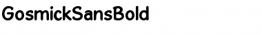 Download GosmickSans Bold Font Title Preview