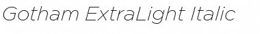 Download Gotham ExtraLight Italic Font Title Preview
