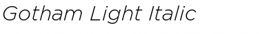 Download Gotham Light Italic Font Title Preview