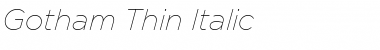 Download Gotham Thin Italic Font Title Preview