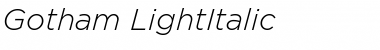 Download Gotham Light Italic Font Title Preview