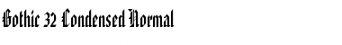 Download Gothic 32 Condensed Normal Font Title Preview