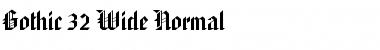 Download Gothic 32 Wide Normal Font Title Preview