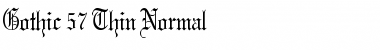 Download Gothic 57 Thin Normal Font Title Preview
