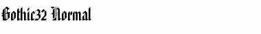 Download Gothic32 Normal Font Title Preview