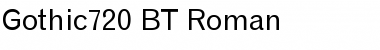 Download Gothic720 BT Roman Font Title Preview