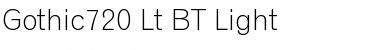 Download Gothic720 Lt BT Light Font Title Preview