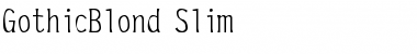 Download GothicBlond Regular Font Title Preview