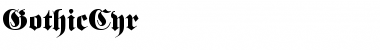 Download GothicCyr Regular Font Title Preview