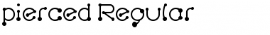 Download pierced Regular Font Title Preview