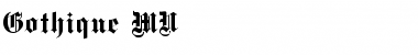Download Gothique MN Regular Font Title Preview