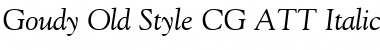 Download Goudy Old Style CG ATT Italic Font Title Preview