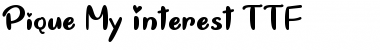 Download Pique My Interest Regular Font Title Preview