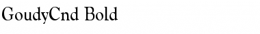 Download GoudyCnd-Bold Regular Font Title Preview