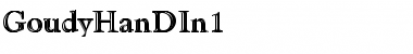 Download GoudyHanDIn1 Regular Font Title Preview