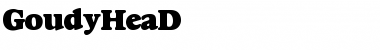 Download GoudyHeaD Regular Font Title Preview