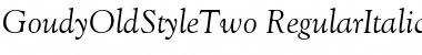 Download GoudyOldStyleTwo RegularItalic Font Title Preview