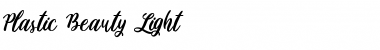 Download Plastic Beauty Light Regular Font Title Preview