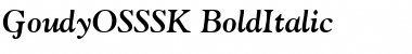 Download GoudyOSSSK BoldItalic Font Title Preview