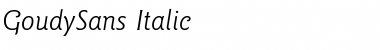 Download GoudySans Italic Font Title Preview